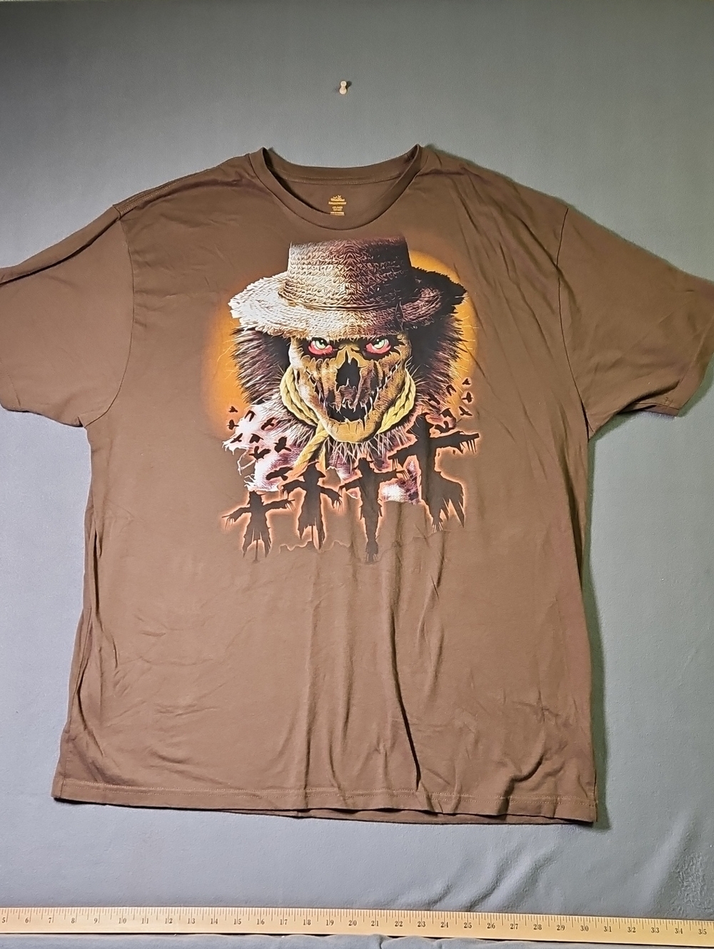 Celebrate! Halloween Scarecrow Graphic T-Shirt Brown 2XL